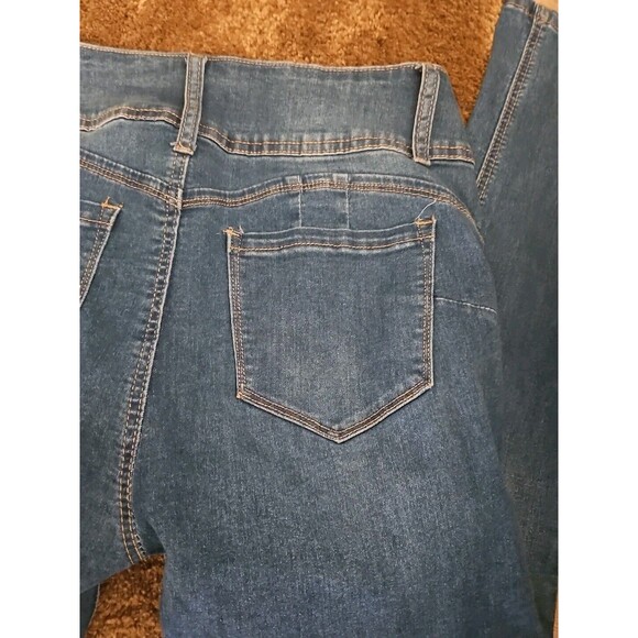 New Wax Jean Butt I Love You! 13 31x29 3 Button High Rise Ripped Med Blue Jeans - Picture 7 of 7